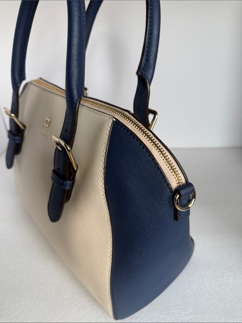 KATE SPADE New York Cove Street Pippa Satchel Pebble French Navy Leather - Picture 6 of 16